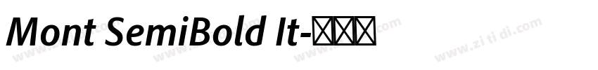 Mont SemiBold It字体转换